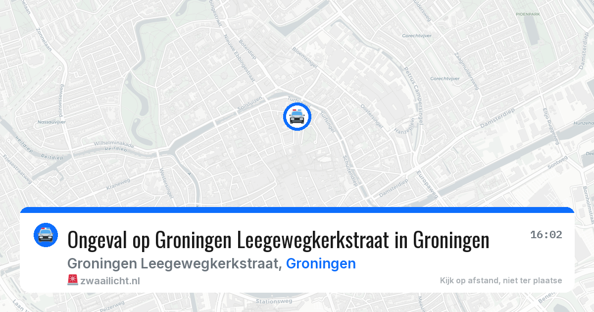 Ongeval op Groningen Leegewegkerkstraat in Groningen — 4 jul 2026