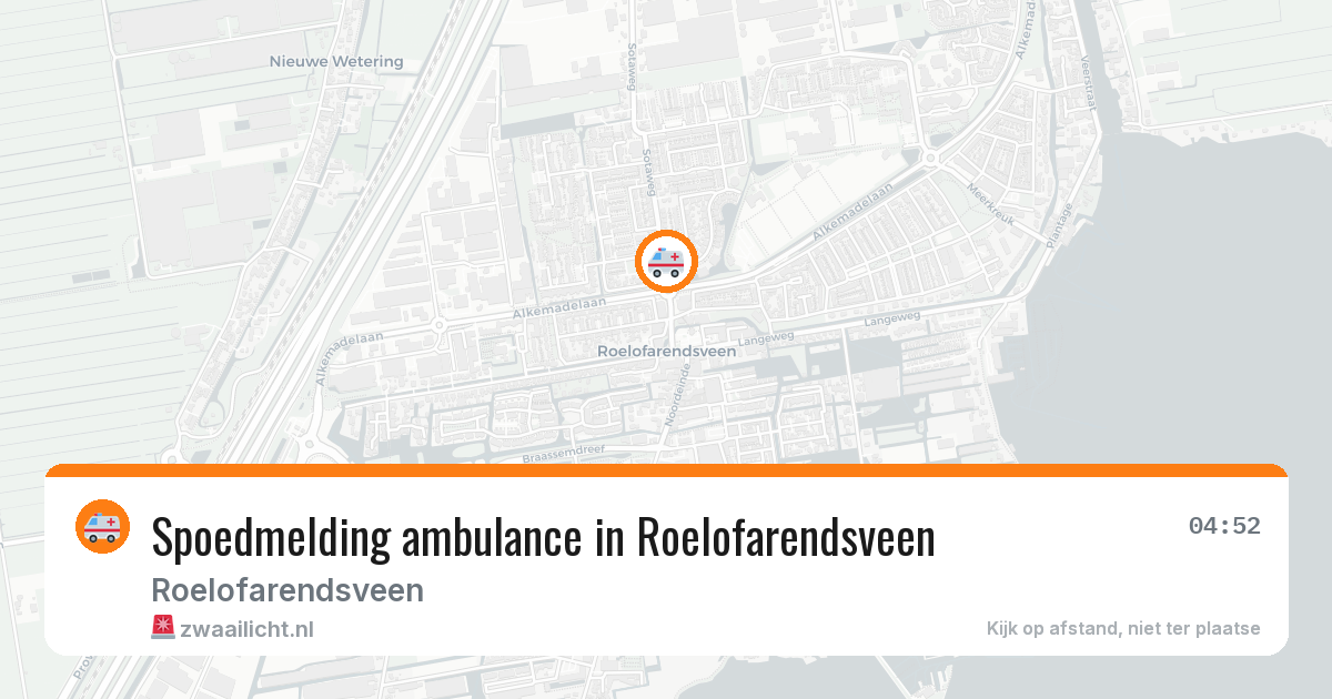 Spoedmelding ambulance in Roelofarendsveen — 26 apr 2026