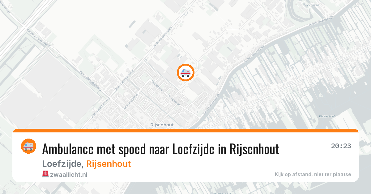 Ambulance met spoed naar Loefzijde in Rijsenhout — 23 jan 2026
