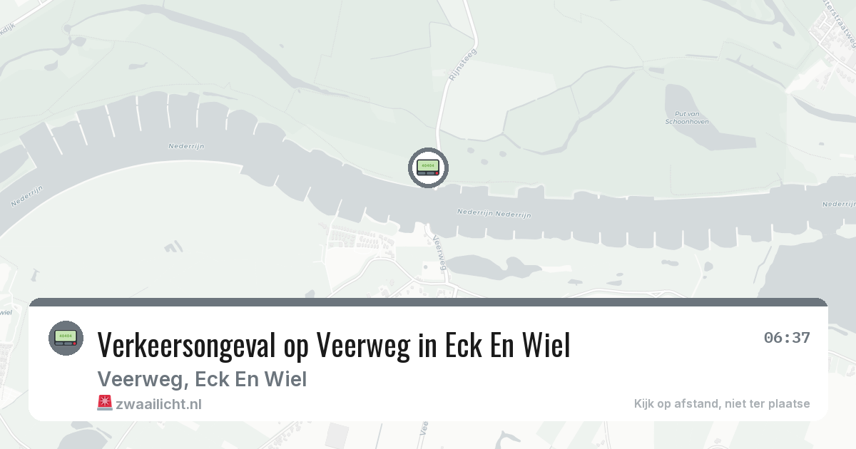 Verkeersongeval op Veerweg in Eck En Wiel — 18 feb 2026