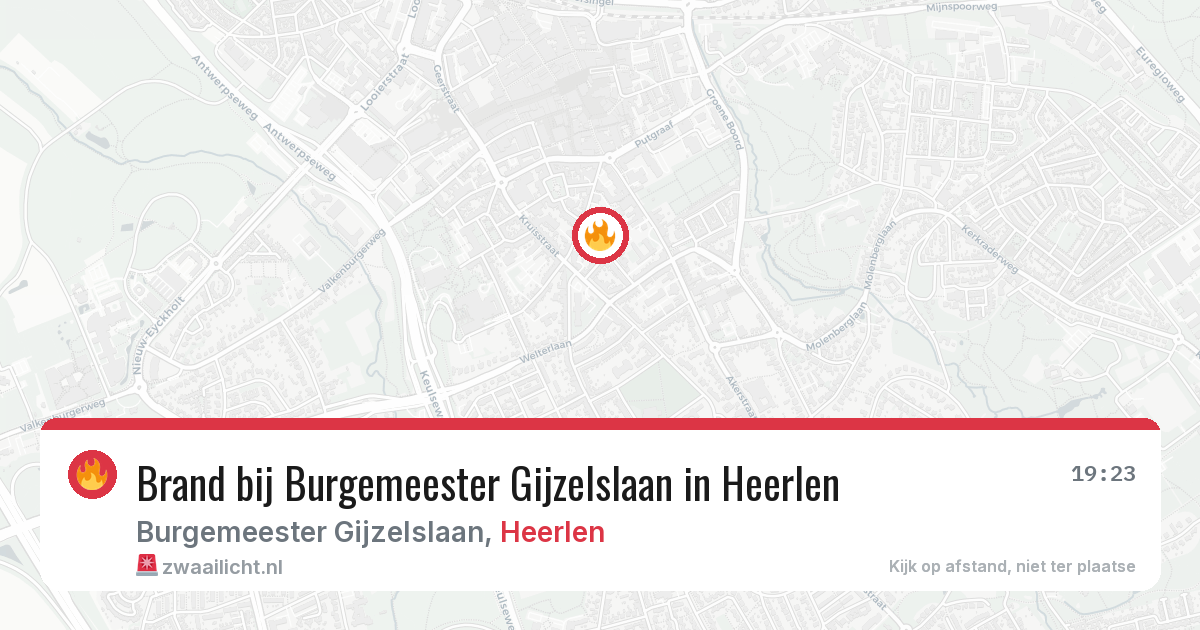 Brand bij Burgemeester Gijzelslaan in Heerlen — 7 jun 2026