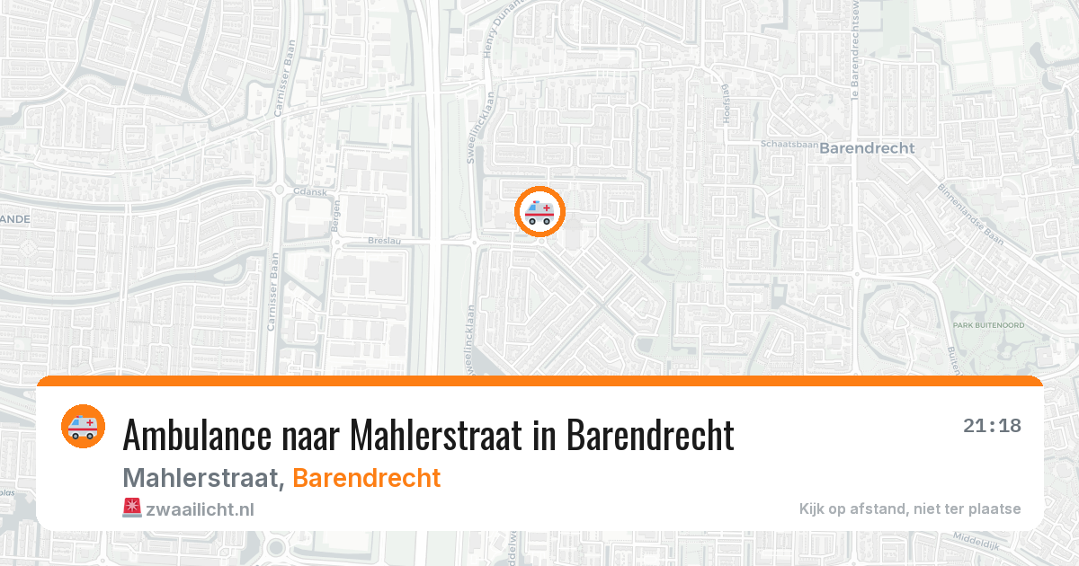 Ambulance naar Mahlerstraat in Barendrecht — 29 jul 2026