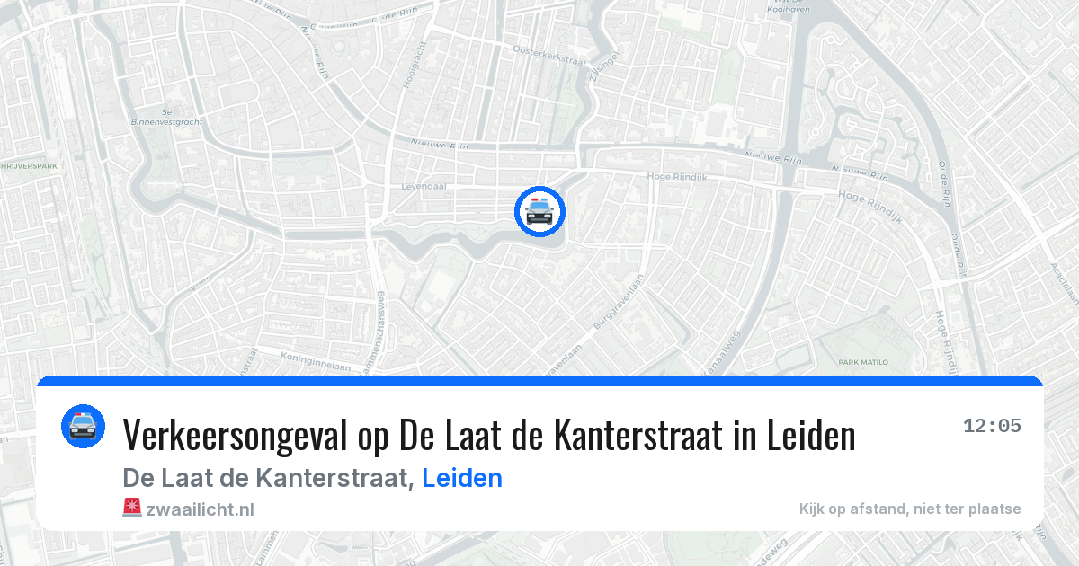 Verkeersongeval op De Laat de Kanterstraat in Leiden — 24 jan 2026