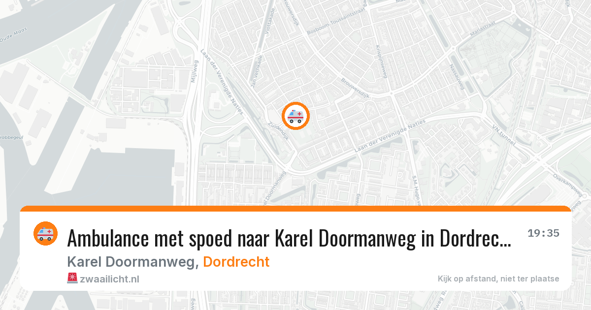 Ambulance met spoed naar Karel Doormanweg in Dordrecht — 11 mei 2026
