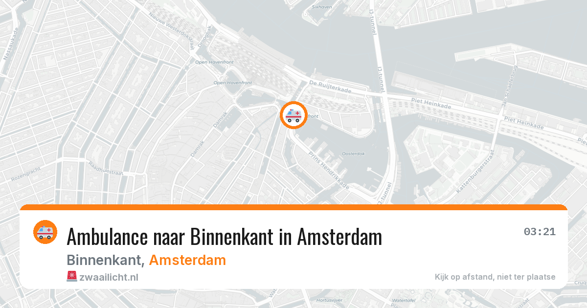 Ambulance naar Binnenkant in Amsterdam — 16 jul 2026