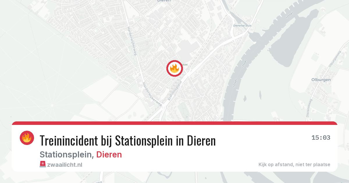 Treinincident bij Stationsplein in Dieren — 14 aug 2026