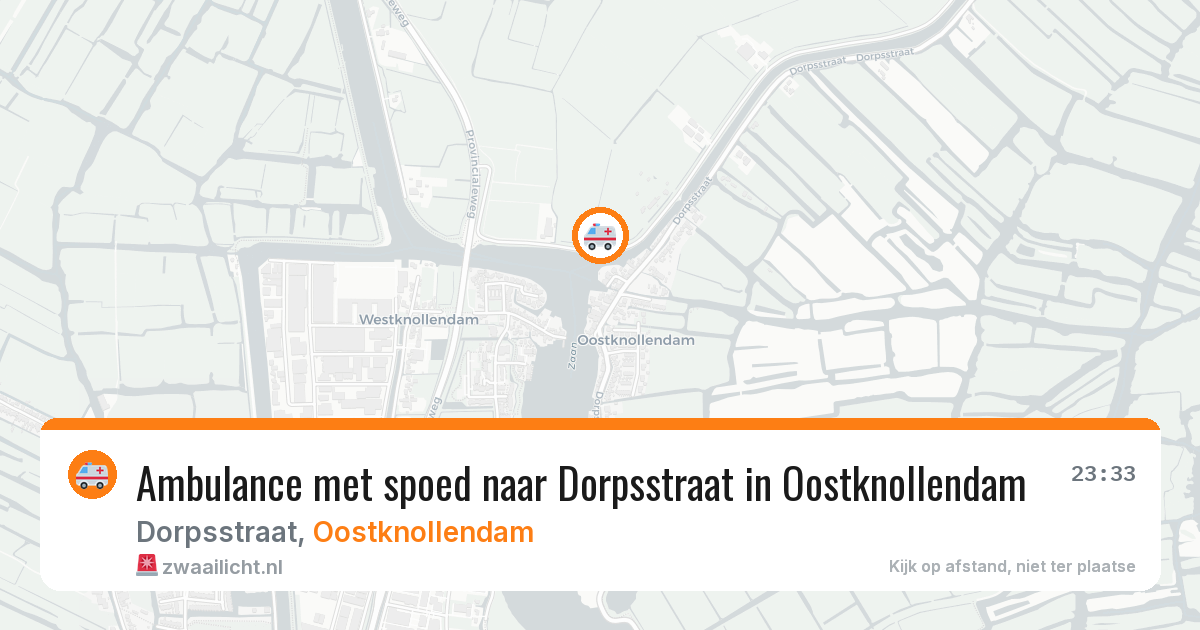 Ambulance met spoed naar Dorpsstraat in Oostknollendam — 13 mei 2026