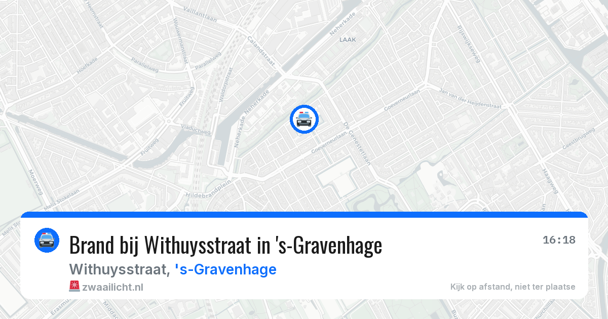 Brand bij Withuysstraat in 's-Gravenhage — 18 jun 2026