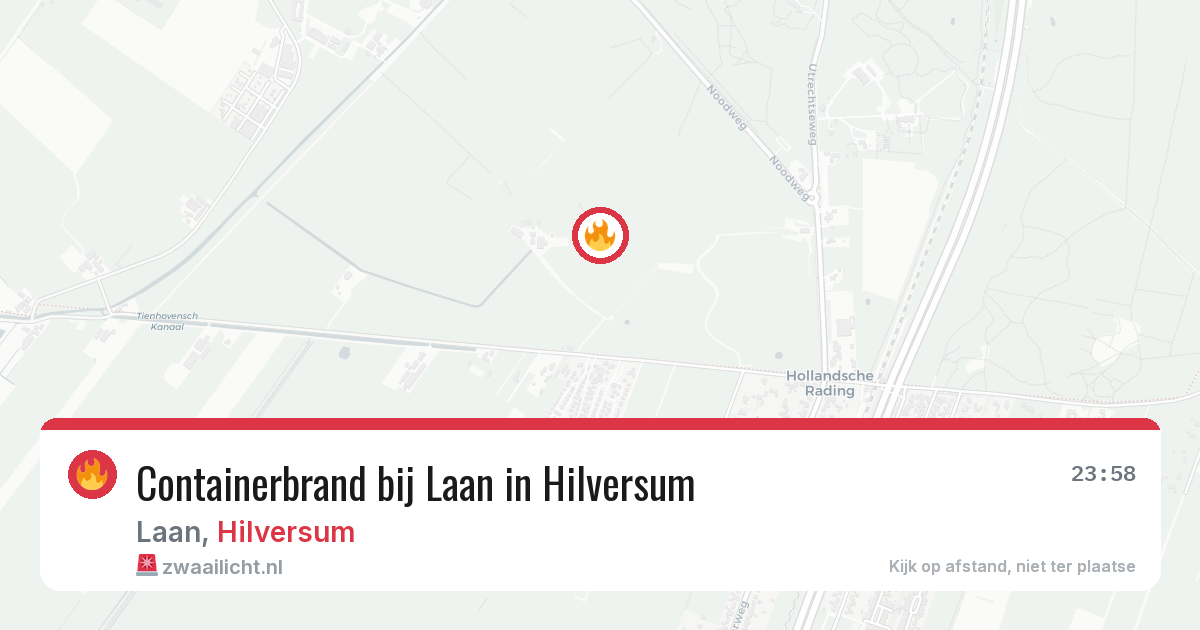 Containerbrand bij Laan in Hilversum — 4 jul 2026
