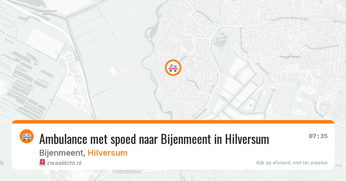 Ambulance met spoed naar Bijenmeent in Hilversum — 8 jun 2026