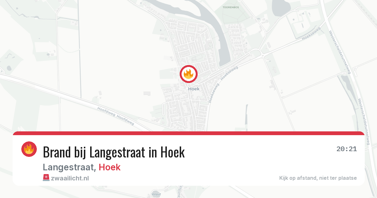 Brand bij Langestraat in Hoek — 9 apr 2026