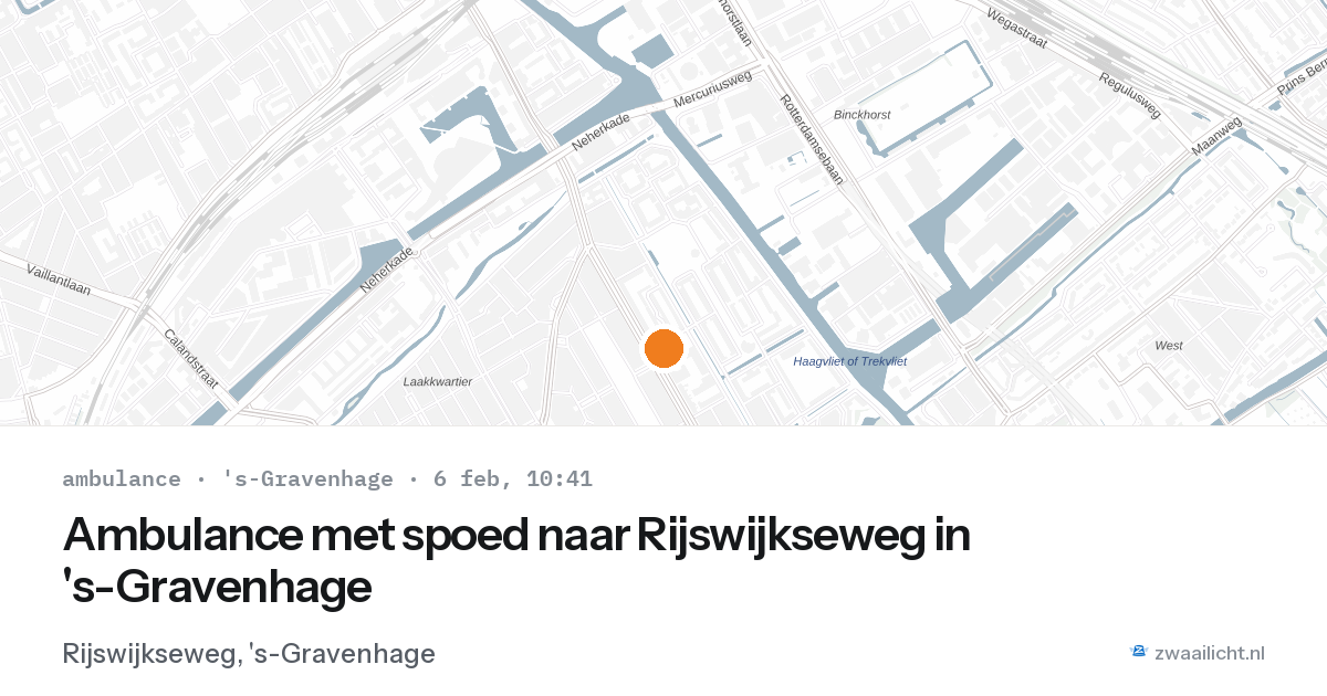 Ambulance met spoed naar Rijswijkseweg in 's-Gravenhage — 6 feb 2026