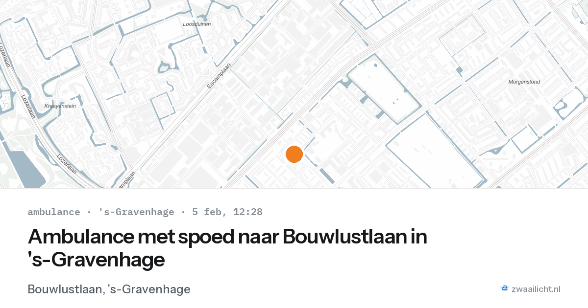 Ambulance met spoed naar Bouwlustlaan in 's-Gravenhage — 5 feb 2026