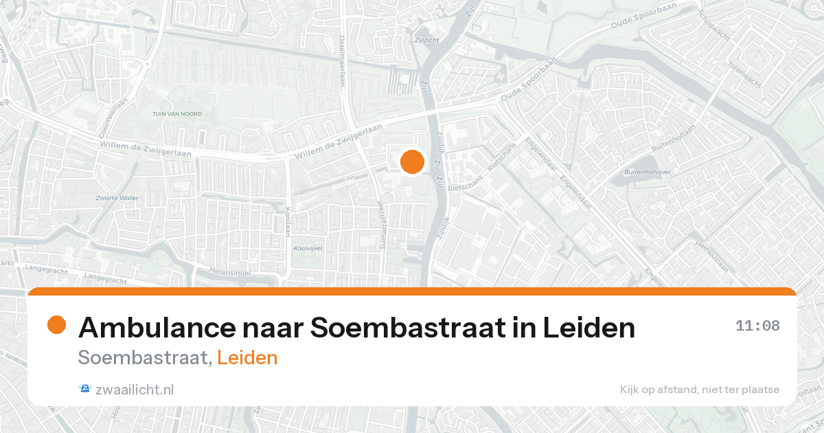 Ambulance naar Soembastraat in Leiden — 22 aug 2026
