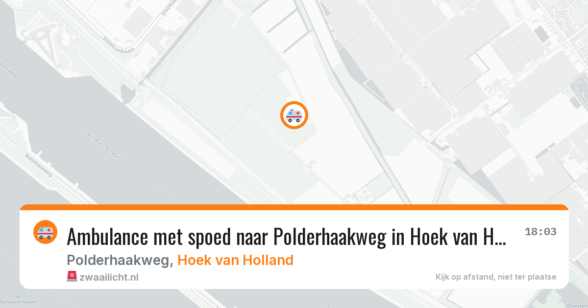 Ambulance met spoed naar Polderhaakweg in Hoek van Holland — 7 mei 2026