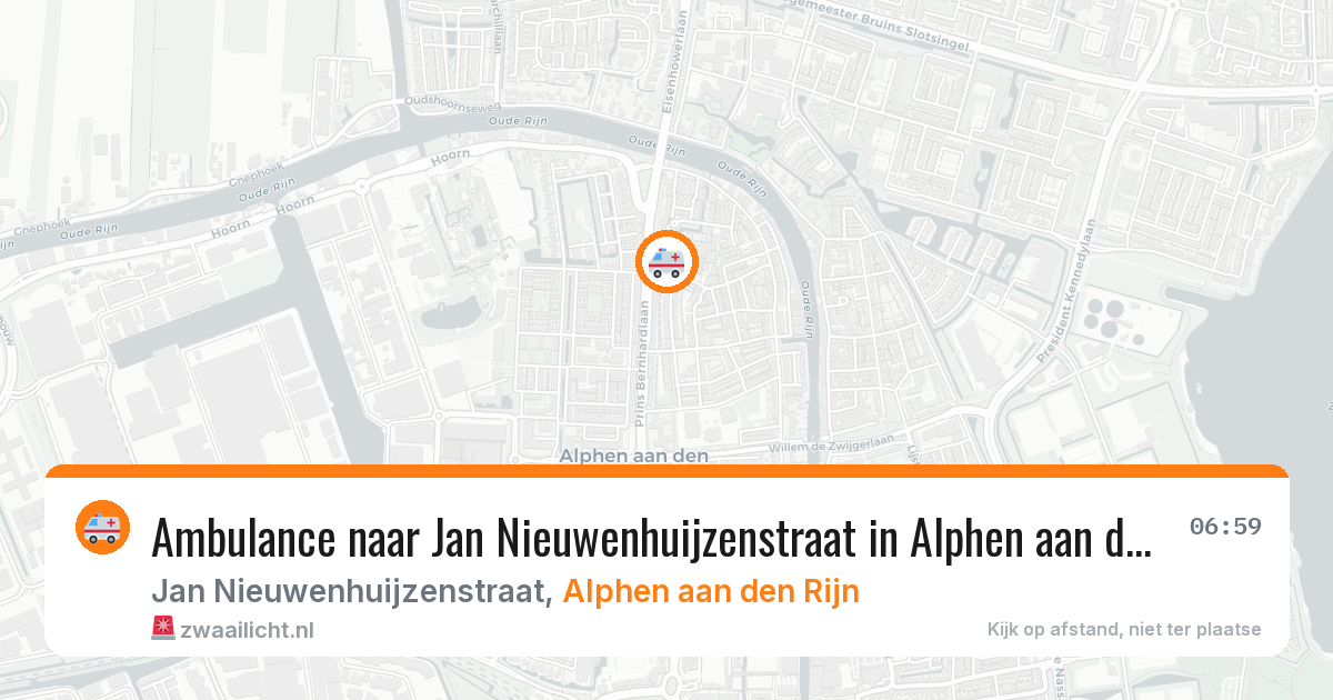 Ambulance naar Jan Nieuwenhuijzenstraat in Alphen aan den Rijn — 13 mei 2026