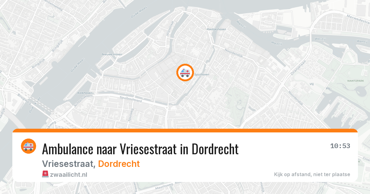 Ambulance naar Vriesestraat in Dordrecht — 4 jul 2026