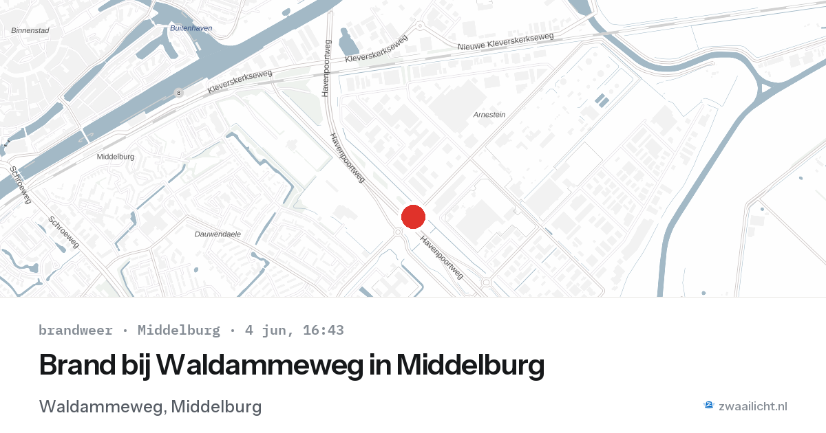 Brand bij Waldammeweg in Middelburg — 4 jun 2026