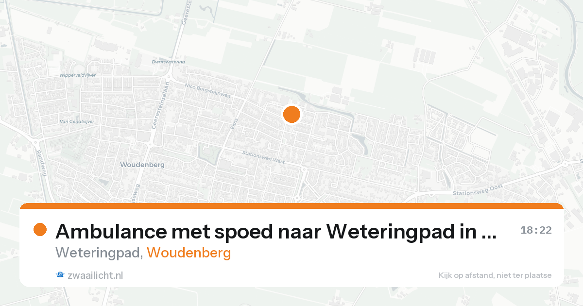 Ambulance met spoed naar Weteringpad in Woudenberg — 15 aug 2026