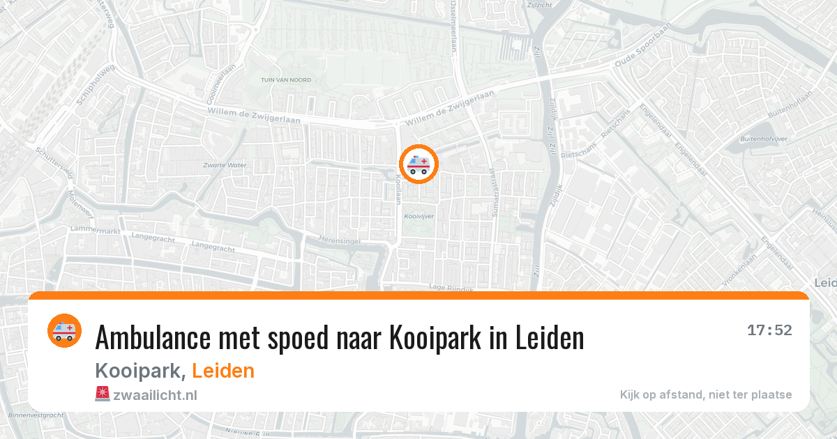 Ambulance met spoed naar Kooipark in Leiden — 14 mei 2026