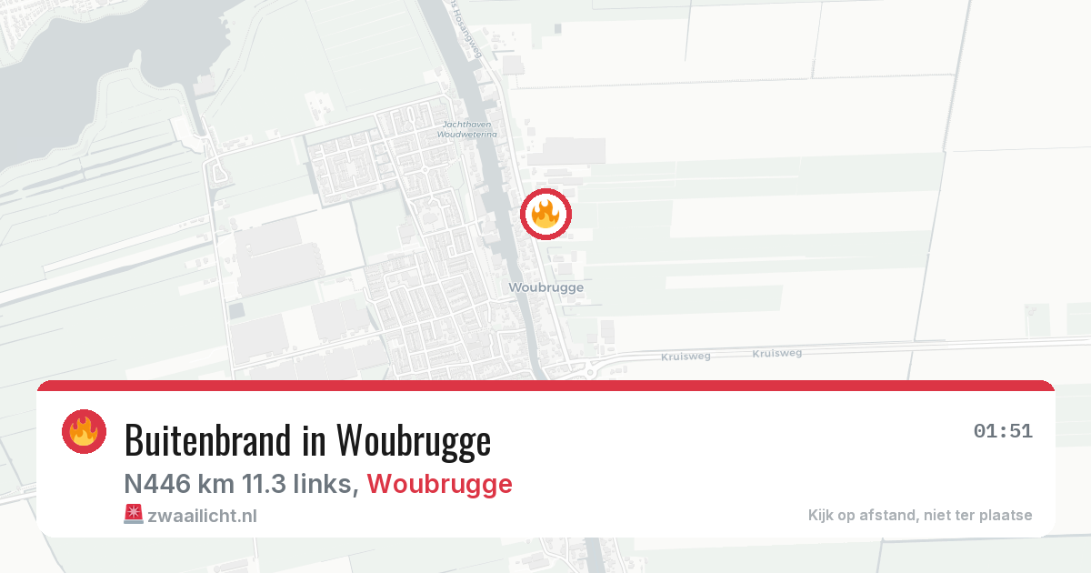 Buitenbrand in Woubrugge — 2 mrt 2026