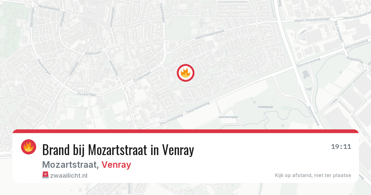 Brand bij Mozartstraat in Venray — 8 mei 2026