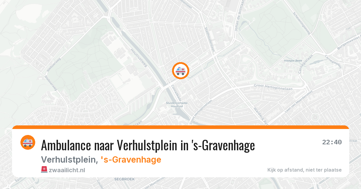 Ambulance naar Verhulstplein in 's-Gravenhage — 27 mrt 2026