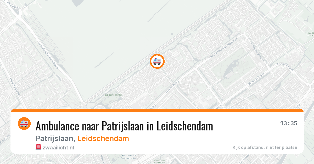 Ambulance naar Patrijslaan in Leidschendam — 12 aug 2026