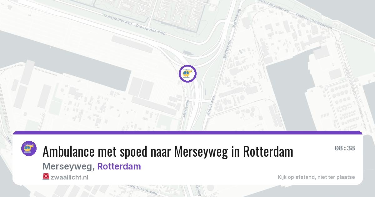 Ambulance met spoed naar Merseyweg in Rotterdam — 7 jul 2026