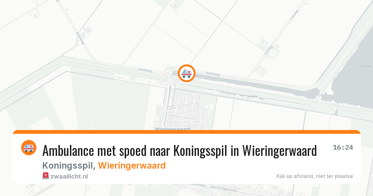 Ambulance met spoed naar Koningsspil in Wieringerwaard — 1 jul 2026