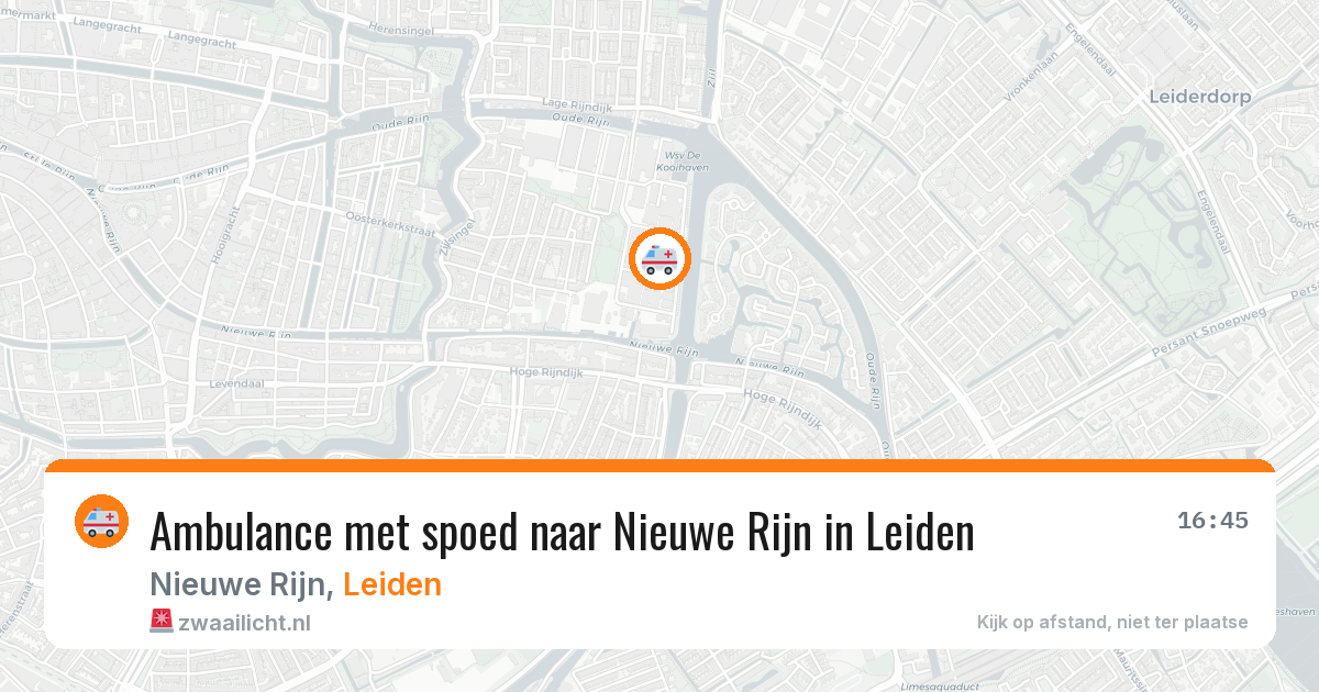 Ambulance met spoed naar Nieuwe Rijn in Leiden — 17 jan 2026