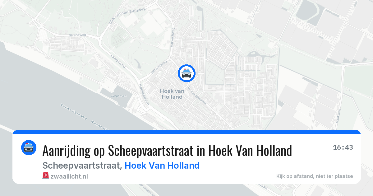 Aanrijding op Scheepvaartstraat in Hoek Van Holland — 16 jun 2026