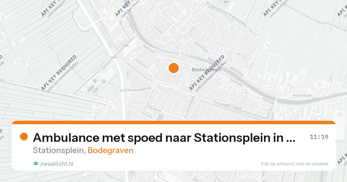 Ambulance met spoed naar Stationsplein in Bodegraven — 2 jul 2026