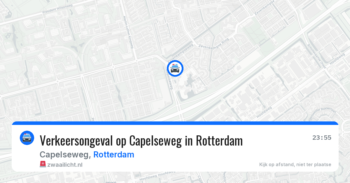 Verkeersongeval op Capelseweg in Rotterdam — 20 jun 2026