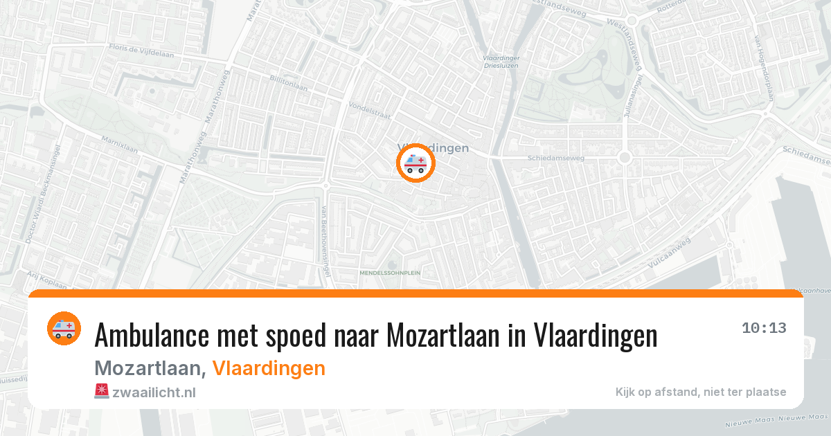 Ambulance met spoed naar Mozartlaan in Vlaardingen — 12 jun 2026