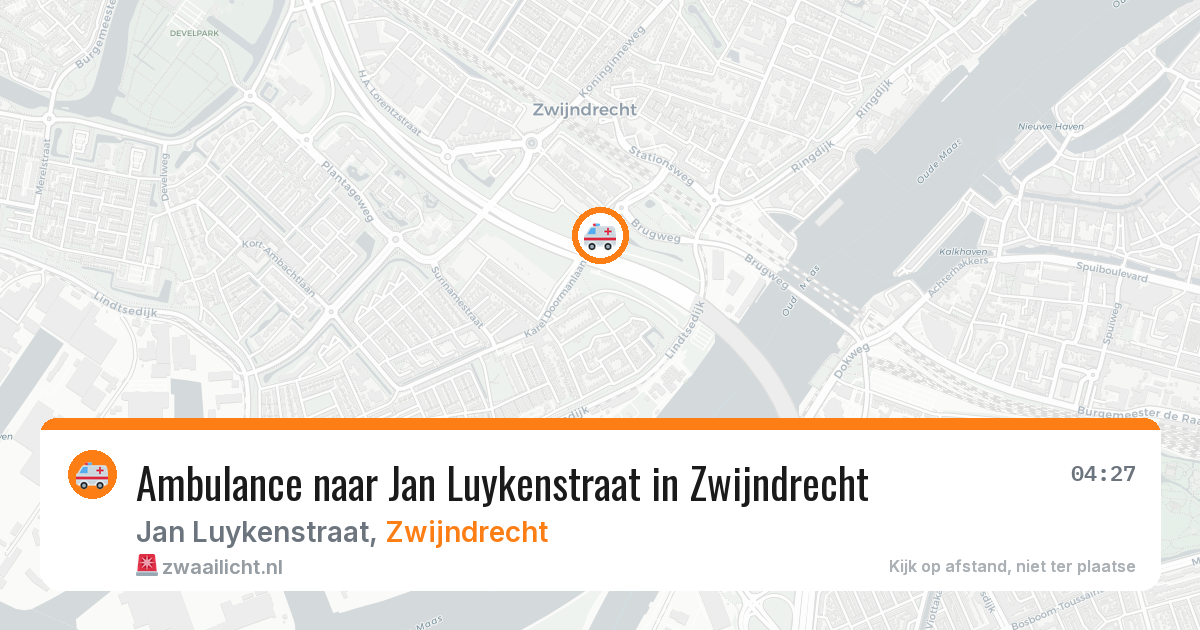 Ambulance naar Jan Luykenstraat in Zwijndrecht — 2 aug 2026