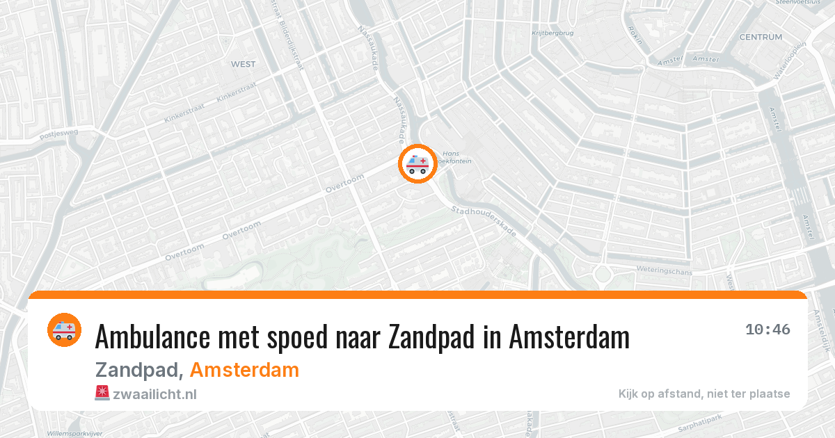 Ambulance met spoed naar Zandpad in Amsterdam — 27 jun 2026