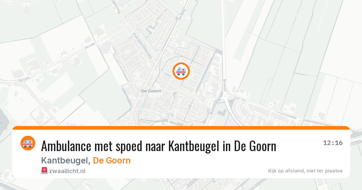 Ambulance met spoed naar Kantbeugel in De Goorn — 25 mrt 2026