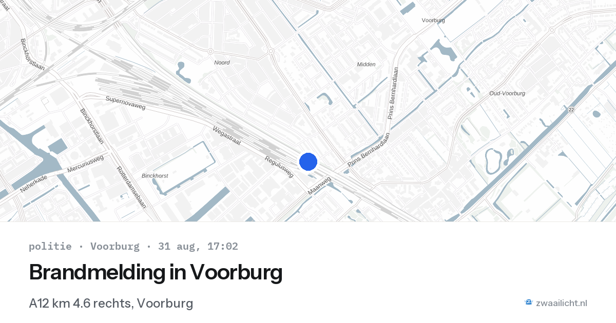 Brandmelding in Voorburg — 31 aug 2026