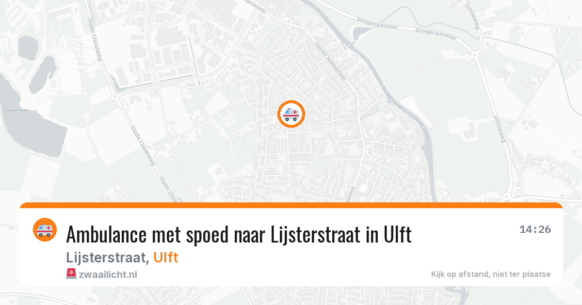 Ambulance met spoed naar Lijsterstraat in Ulft — 24 mrt 2026
