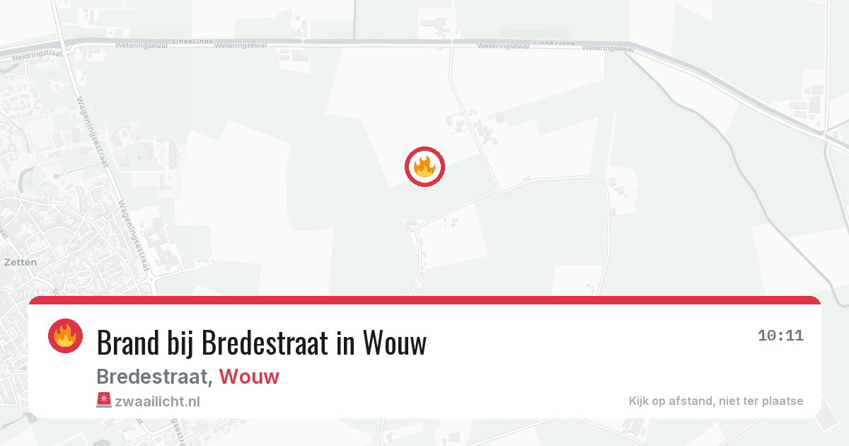Brand bij Bredestraat in Wouw — 7 apr 2026