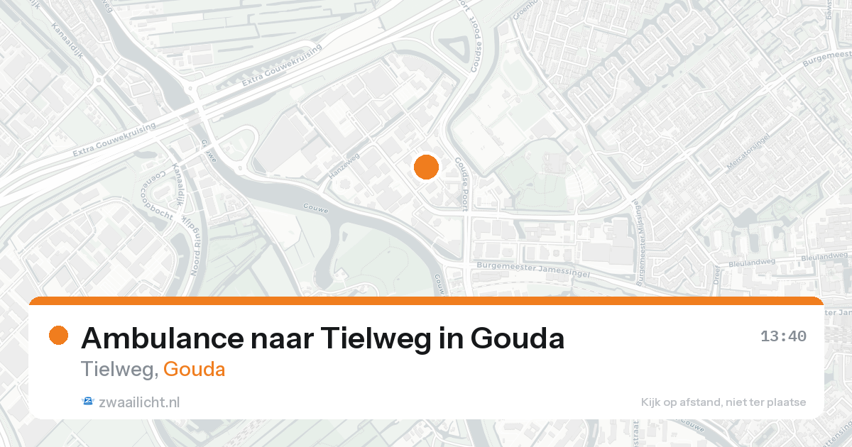 Ambulance naar Tielweg in Gouda — 25 aug 2026
