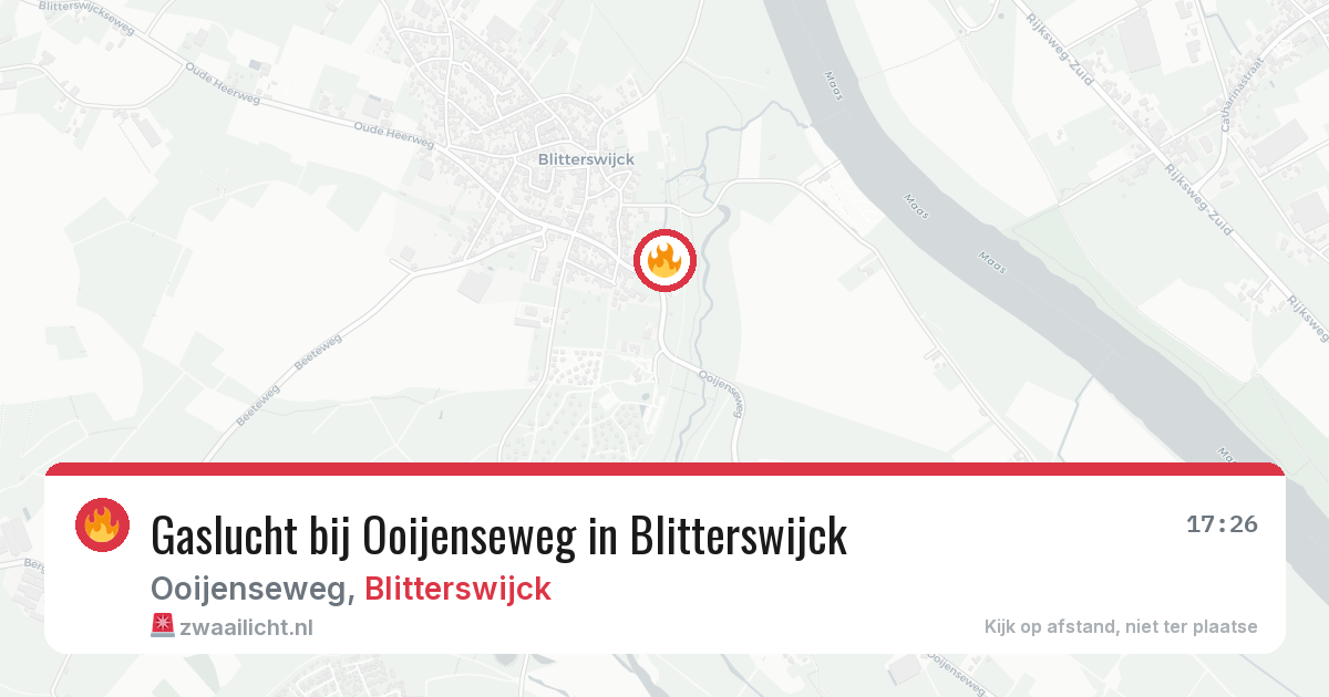Gaslucht bij Ooijenseweg in Blitterswijck — 2 apr 2026