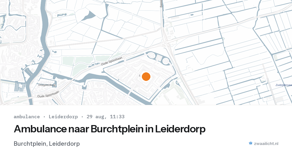 Ambulance naar Burchtplein in Leiderdorp — 29 aug 2026