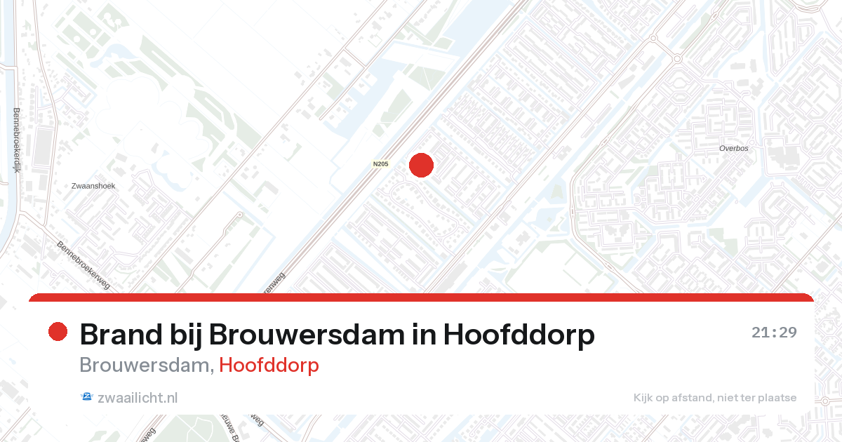 Brand bij Brouwersdam in Hoofddorp — 27 aug 2026