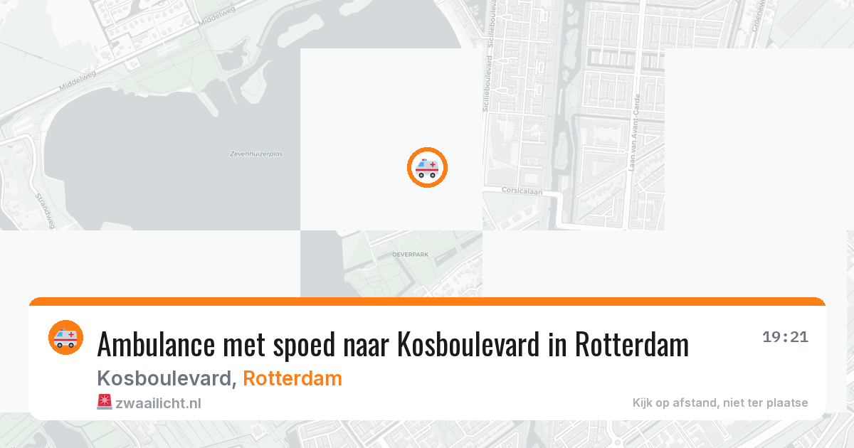 Ambulance met spoed naar Kosboulevard in Rotterdam — 27 mei 2026