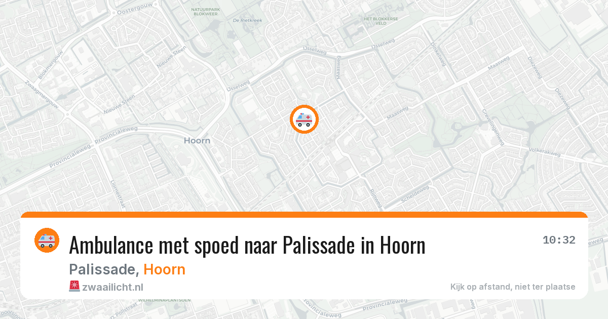 Ambulance met spoed naar Palissade in Hoorn — 24 mei 2026