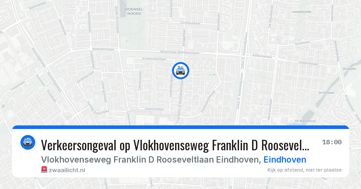 Verkeersongeval op Vlokhovenseweg Franklin D Rooseveltlaan Eindhoven in Eindhoven — 26 mei 2026