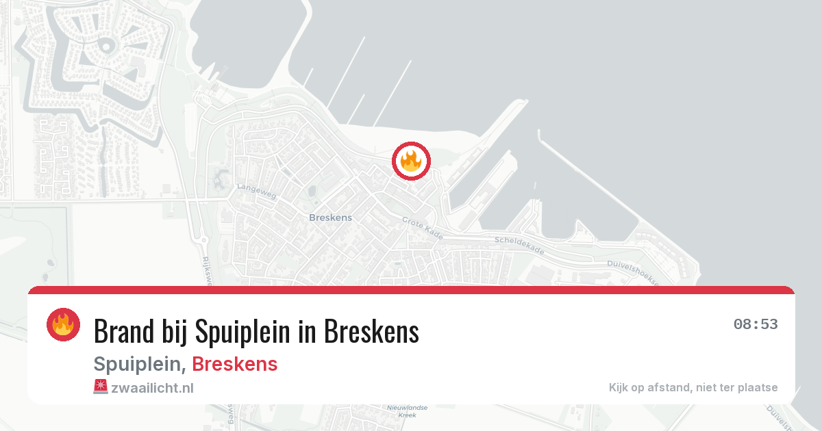 Brand bij Spuiplein in Breskens — 8 jun 2026