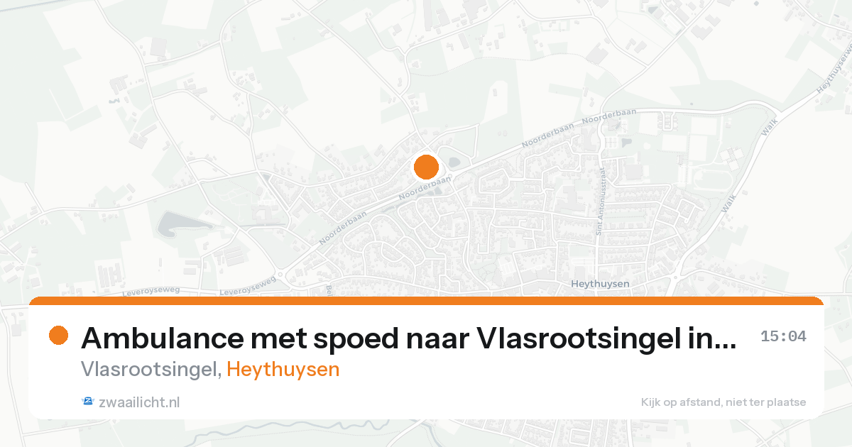 Ambulance met spoed naar Vlasrootsingel in Heythuysen — 22 aug 2026